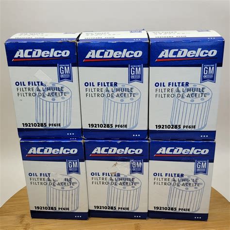 New Genuine Gm Acdelco Engine Oil Filter Pf E Set Of