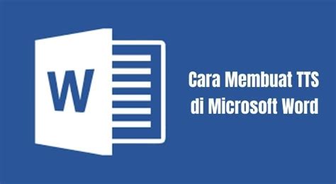 Cara Membuat Tts Di Word Bikin Tulisan Jadi Ngomong