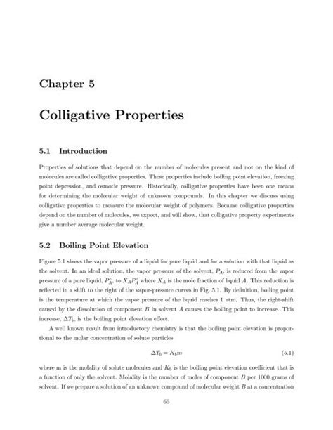 Colligative Properties