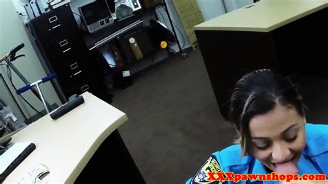 Amateur Uniformed Babe Pawns Pussy For Cash