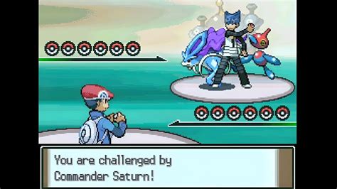 Pokemon Azure Platinum Post Game Team Galactic Commander Saturn Hard