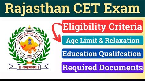 Rajasthan Cet Eligibility Criteria Age Limit Qualification