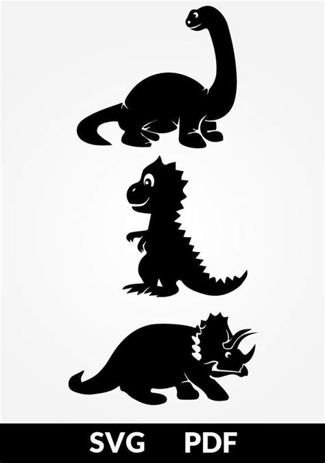 Baby Dinosaur Silhouette Svg