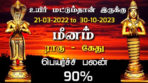 meena rasi rahu ketu peyarchi 2022 மனம ரச YouTube