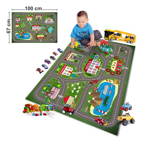 Tapete De Lona Ilustrativo Para Hot Wheels Pista De Carrinho X Cm Playmat Mini Modelo Tp