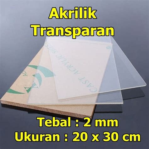 Jual Acrylic Transparan 2mm A4 Akrilik Bening Transparant Shopee