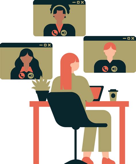 Video conference, online meeting. Vector illustration in a flat style ...