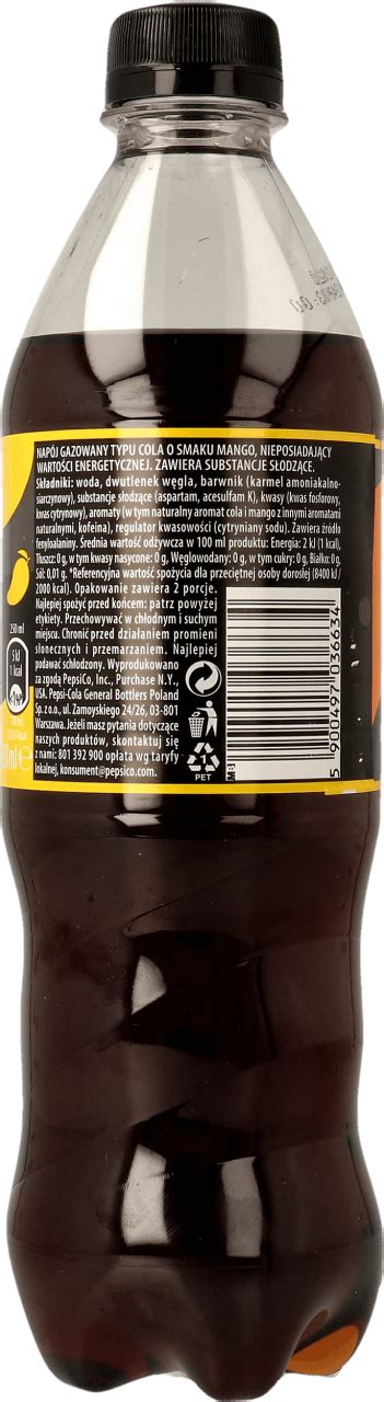 Pepsi Nap J Gazowany Typu Cola O Smaku Mango Ml Drogeria