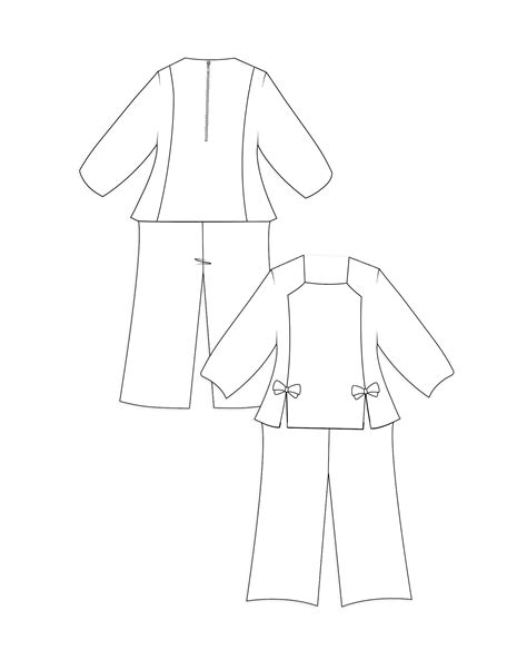 Megadolls Two-Sided Paper Doll Alessa Pants Set