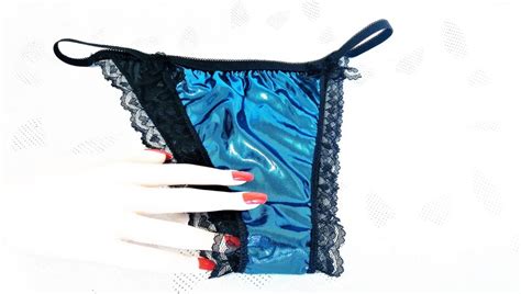 Metallic String Bikini Panties Bright Shiny Something Blue Etsy