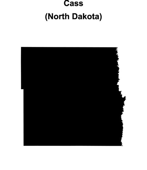 Cass County, North Dakota blank outline map 46855253 Vector Art at Vecteezy