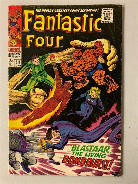 Fantastic Four 63 Blastaar Sandman 40 1967 Comic Books Silver