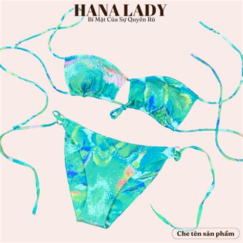 Bikini sexy mảnh kèm áo choàng Đồ tắm cao cấp đi biển gợi cảm BN Hana Lady