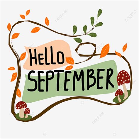 Hello September Clipart Png Images Hello September Simple Design