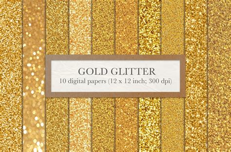 Gold glitter textures By Paper Farms | TheHungryJPEG