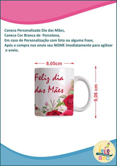 Caneca Personalizada Feliz Dia Das M Es Mais Caixa Presente