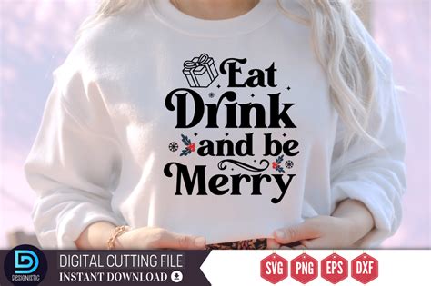 Eat Drink and Be Merry SVG Graphic by DESIGNISTIC · Creative Fabrica