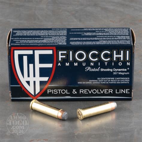 357 Magnum Semi Jacketed Soft Point SJSP Ammo For Sale By Fiocchi