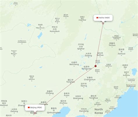 All Flight Routes From Beijing To Heihe Pek To Hek Flight Routes