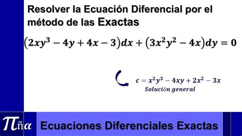 Ecuaciones Diferenciales Exactas Ejemplo 2 3 Youtube