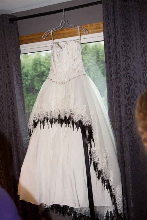 Black & White November Rain Inspired Custom Wedding Gown | Merike ...