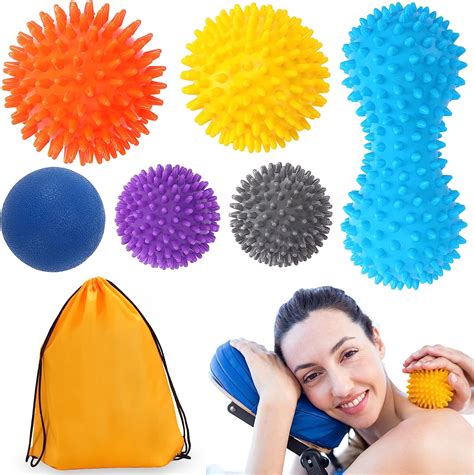 Massage Ball Sannix Spikey Ball Massage Set Of 6 For Pressure Reflex