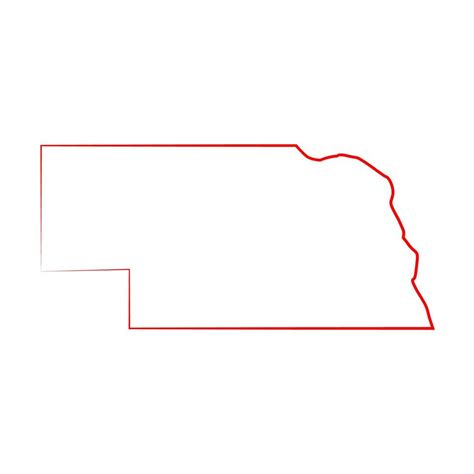 Illustrated nebraska map 8684572 Vector Art at Vecteezy