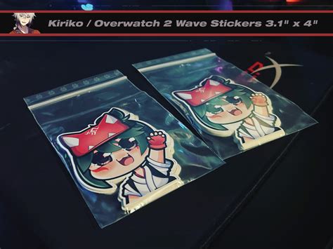 Overwatch Kiriko Wave Peek X Vinyl Sticker Cute Stickers Laptop