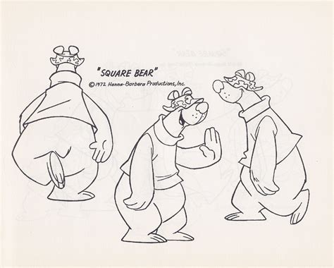 Hanna Barbera The Hair Bear Bunch Square Bear Model Sheet Flickr