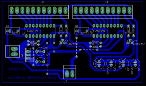 Led Vu Meter Circuit Diagram With Pcb Layout Wiring Schematic Diagram