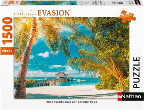 Nathan Puzzle Pi Ces Plage Paradisiaque Adultes Et Enfants