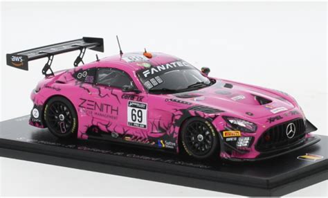 Miniature Mercedes AMG GT 1 43 Spark 3 No 69 Ram Racing 24h Spa 2021