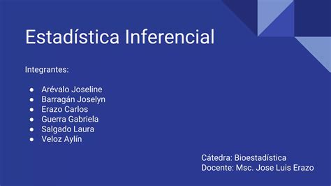 Estadística Inferencial Ppt Descarga Gratuita