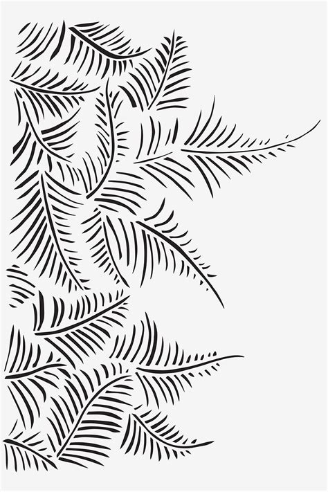 Fern Stencil Printable Stencil Patterns Floral Stencil Stencils