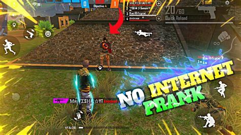 No Internet Prank 💚in Free Fire Noob Prank In Free Fire Youtube