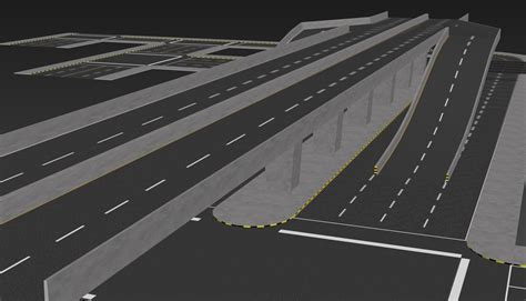 Modular Road And Highway Pack Free Vr Ar Low Poly 3d Model Max Fbx