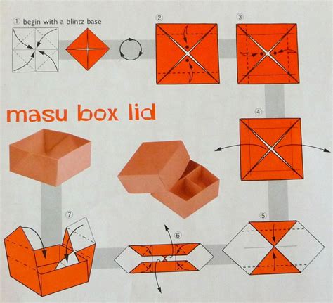 Origami Box With Lid Instructions Printable Creative Diy Gift Box