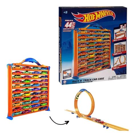 Hot Wheels Porta Carrinhos P Até 44 Carros 3 Em 1 Pista Frete grátis