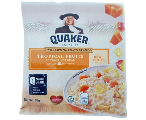 Quaker Tropical Fruits Instant Oatmeal 35g