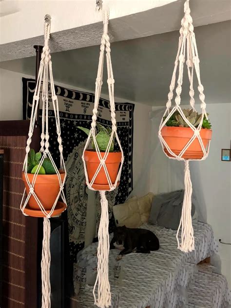 Macrame Handmade Plant Hanger Baskets Flower Pots Holder Balcony