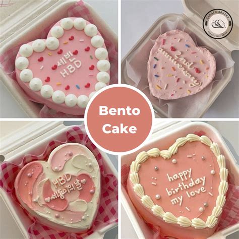 Bento Cake By Garden Bakery B Nh Kem Mini H Nh Tr I Tim Phong C Ch