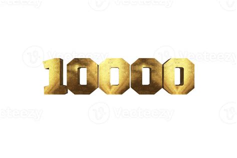 10000 Subscribers Celebration Greeting Number With Brass Design