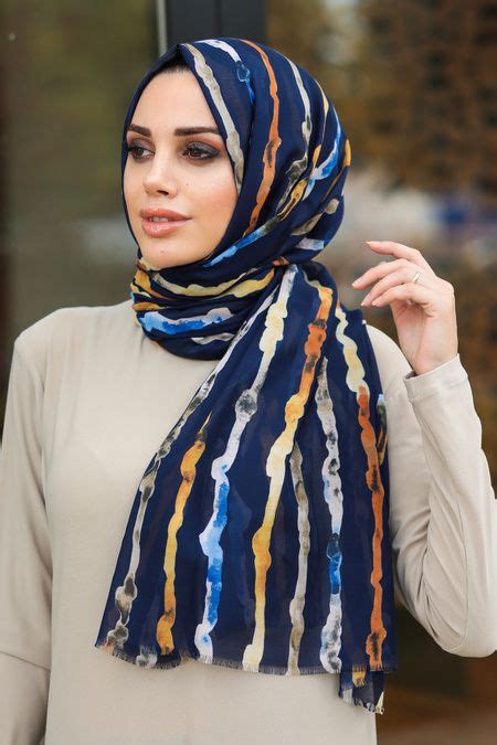 Muskoka Paradise Blue Printed Hijab Um Anas Islamic Clothing