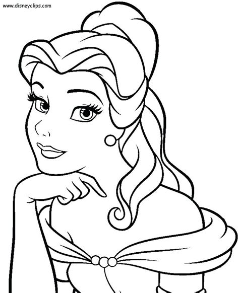 Disney Princess Belle Coloring Pages At Getdrawings Free Download