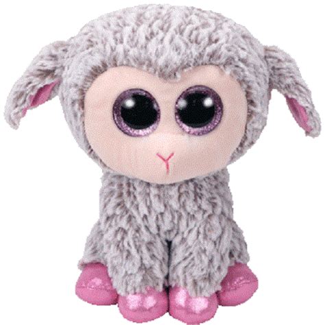 Ty Dixie Grey Lamb Medium Bunny Plush Beanie Boos Ty Beanie Boos