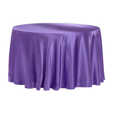 Satin 120 Round Tablecloth Purple Cv Linens