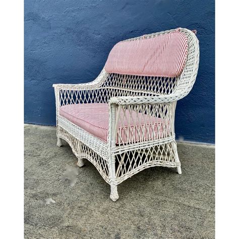 Bar Harbor Wicker Settee Chairish