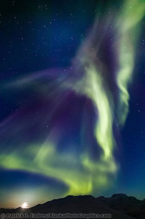 Aurora Borealis Streak Heavenward Over The Chandalar Shelf Brooks