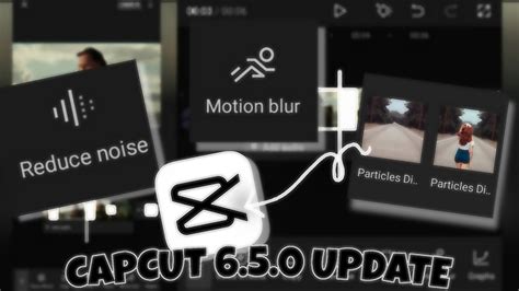 Motion Blur Noise Reduction Dispersed Effect Capcut 6 5 0 Update