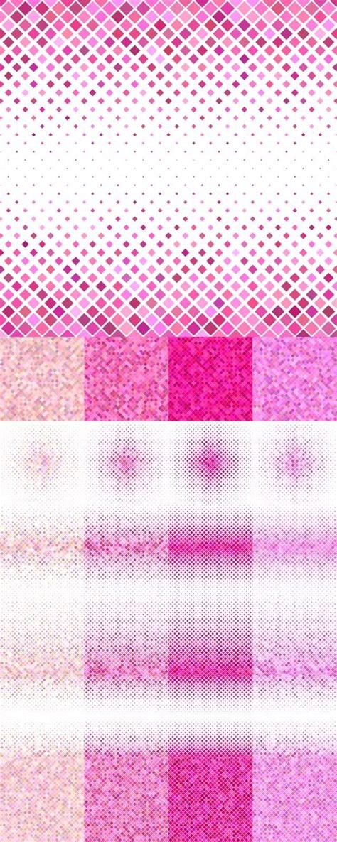 24 Pink Square Patterns Ai Eps  5000x5000 32152 Patterns